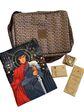 Lot Ember in the Ashes Bookish Goodies Packing Cube Bookmark Book Sleeve Pin +